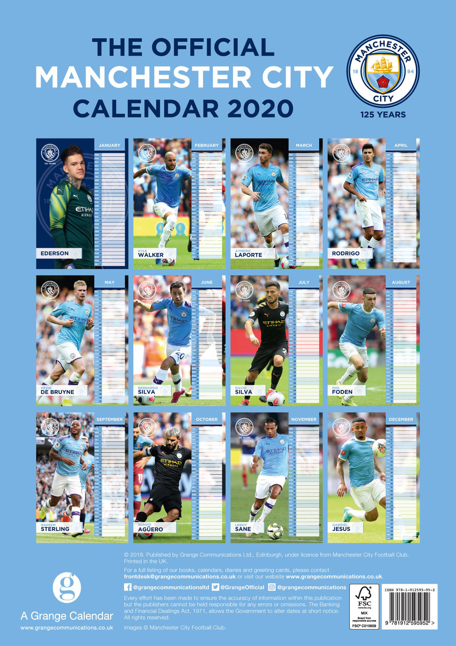 Manchester City FC Calendarios de pared Consíguelos en Eurposters.es