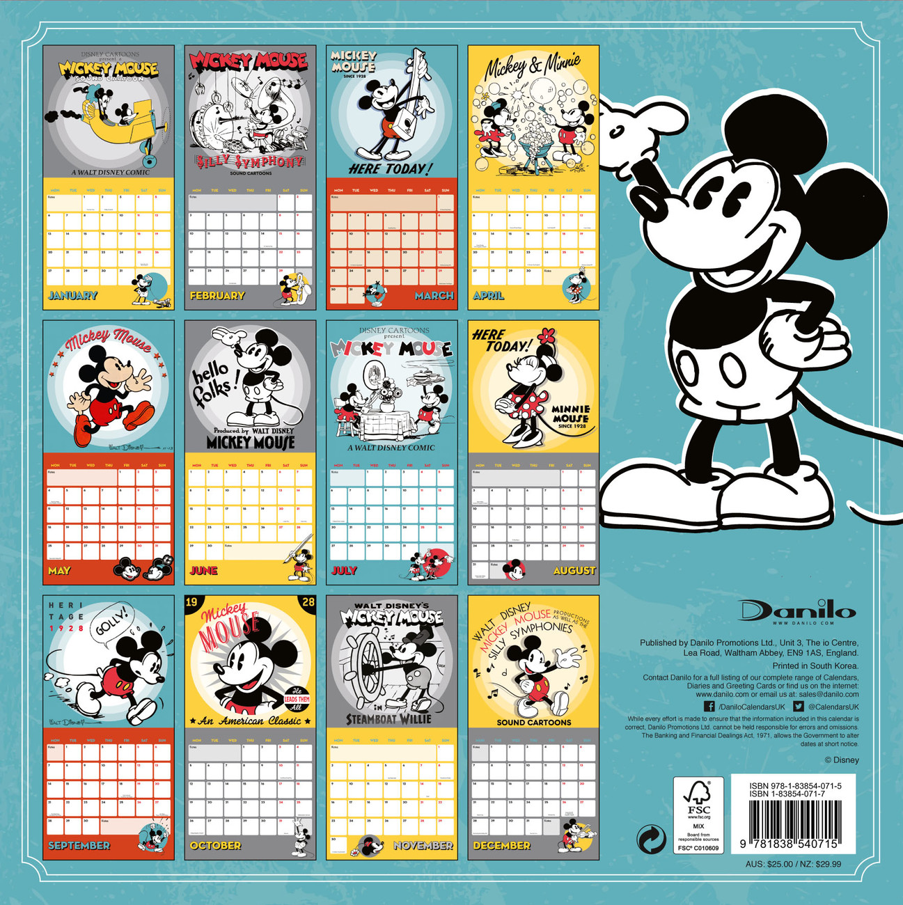 Mickey Mouse Classic Calendarios de pared 2022 Consíguelos en