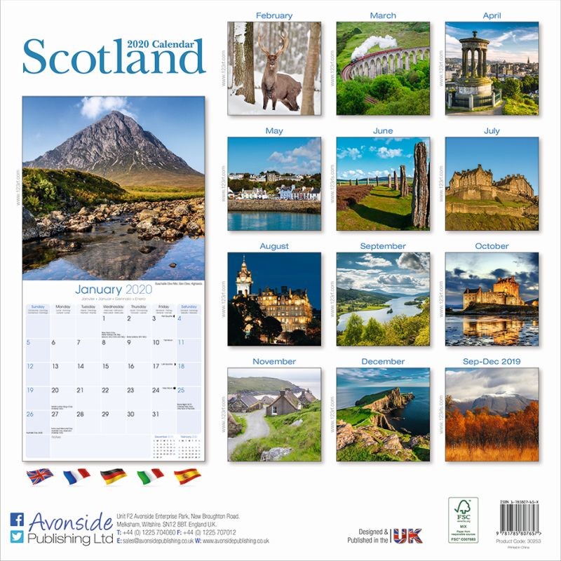 Scotland Calendarios de pared Consíguelos en Eurposters.es