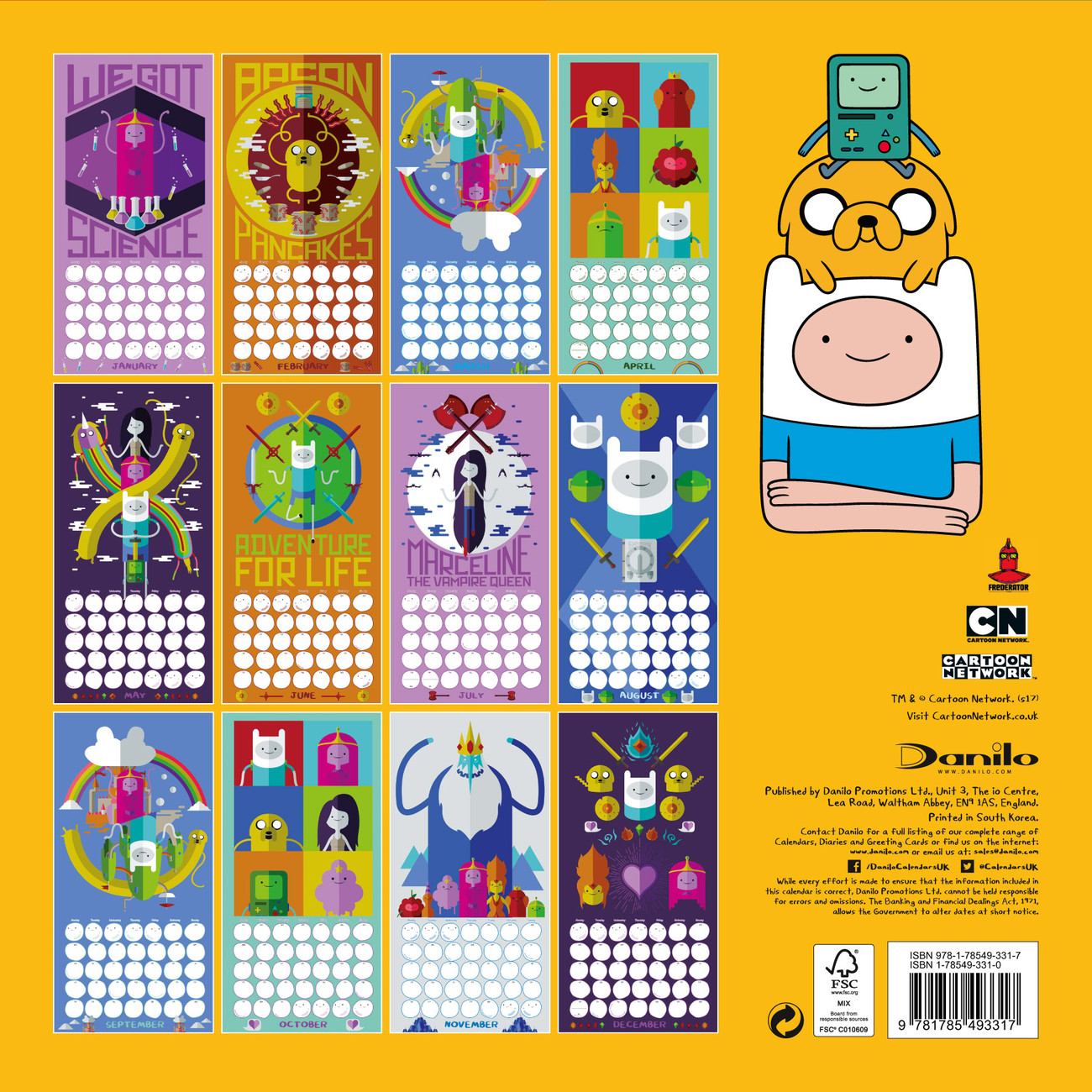 Adventure Time Calendarios de pared 2018 Consíguelos en Posters.es