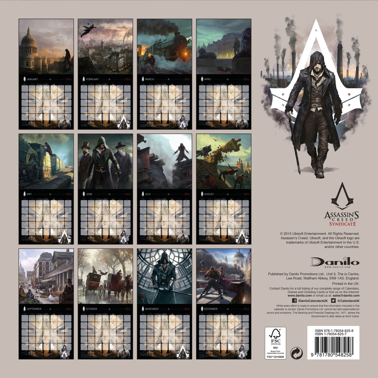 Assassin S Creed Syndicate Calendarios De Pared Cons Guelos En