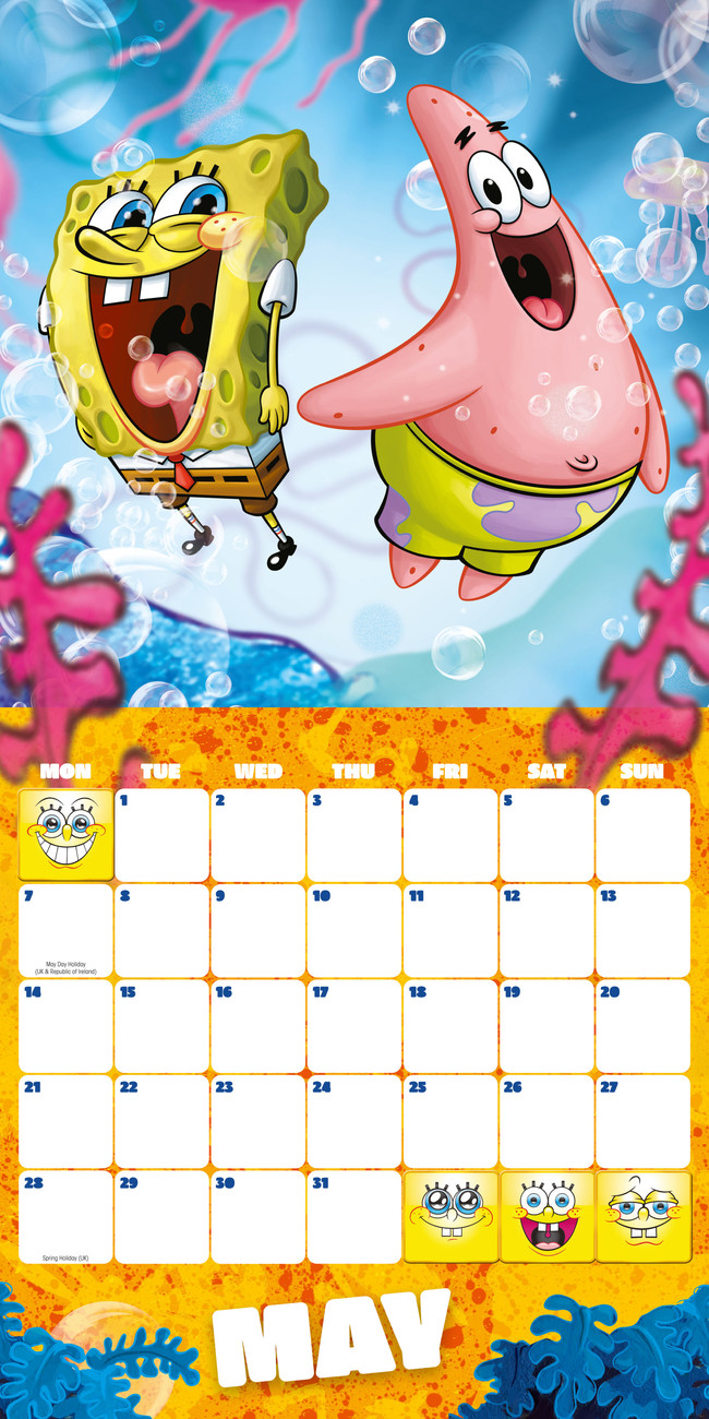 Bob Esponja Calendarios de pared 2018 Consíguelos en Posters.es