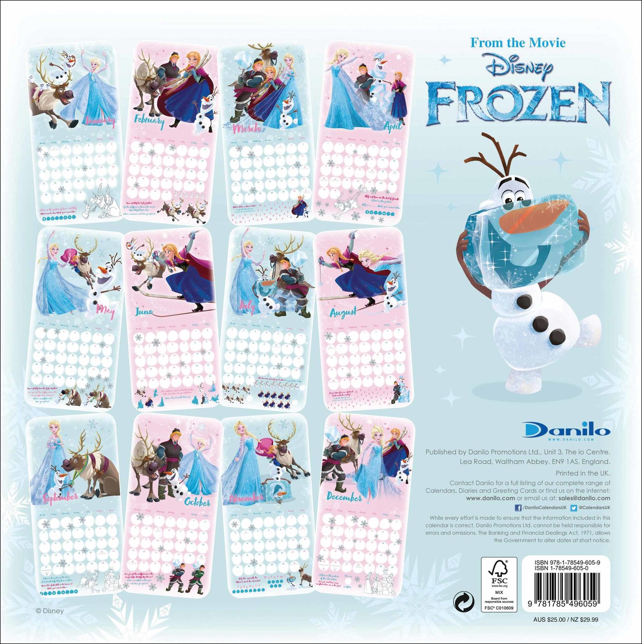 Disney Frozen Calendarios de pared 2019 Consíguelos en Posters.es