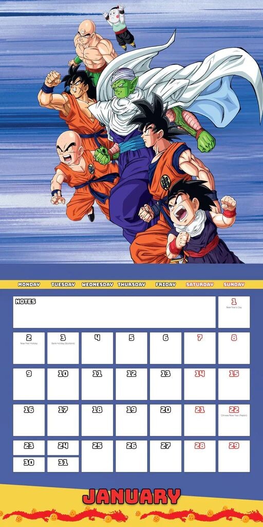 Dragon Ball Calendarios de pared 2024 Consíguelos en Posters.es