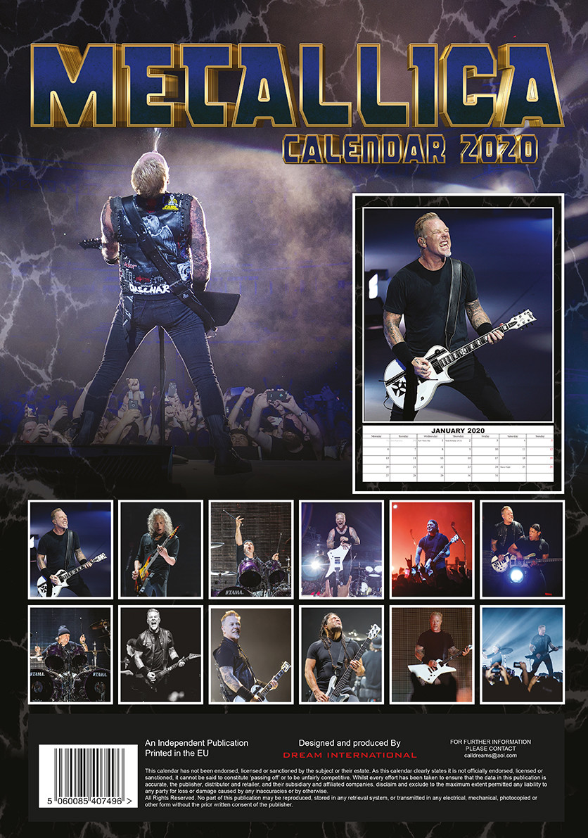 Metallica Calendarios de pared 2020 Consíguelos en Posters.es