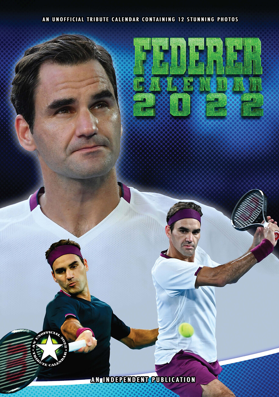 Roger Federer - Calendarios de pared 2022 | Consíguelos en Eurposters.es