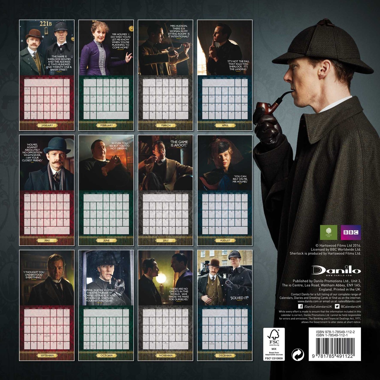 Sherlock Calendarios de pared 2017 Consíguelos en Posters.es