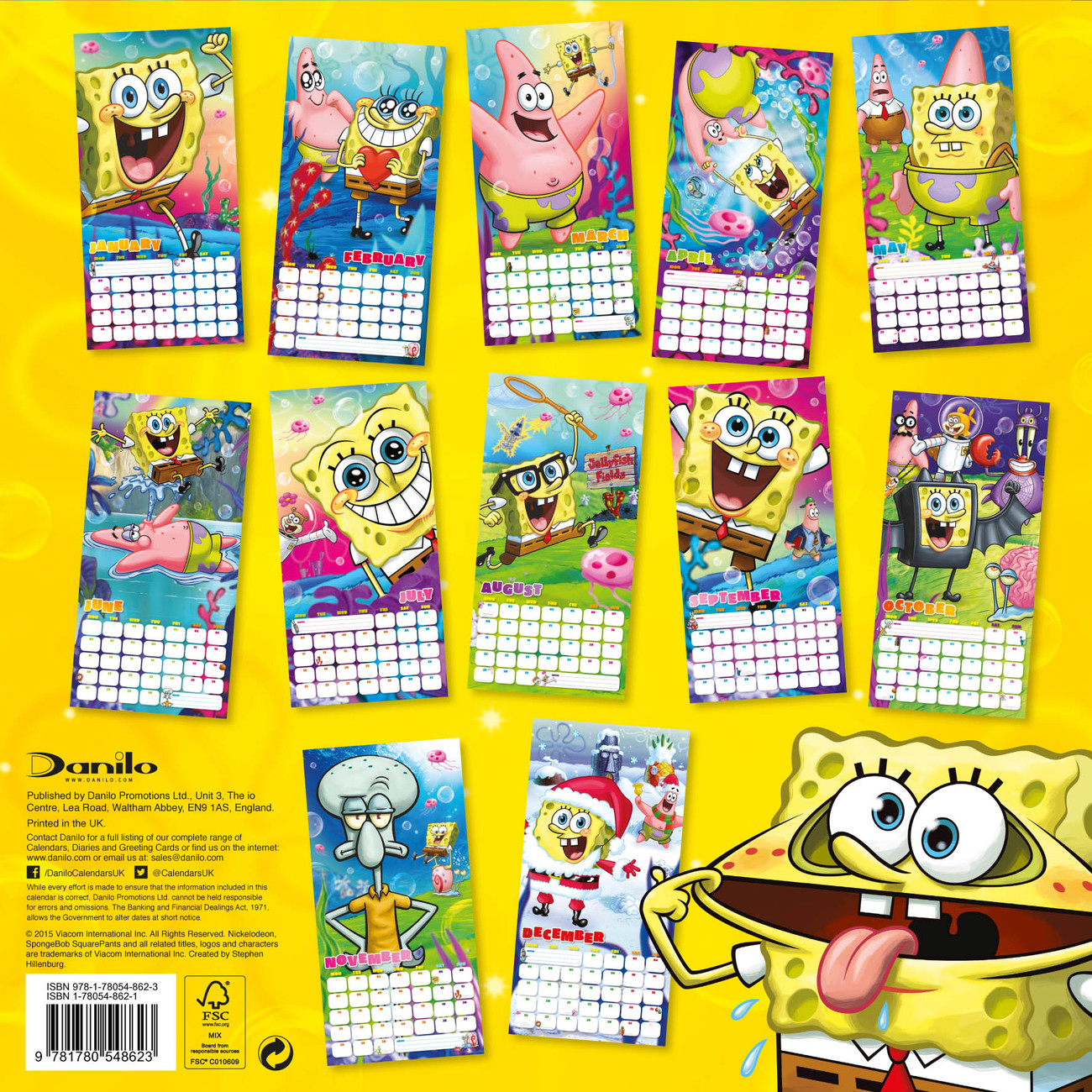 Spongebob Calendarios de pared 2016 Consíguelos en Posters.es