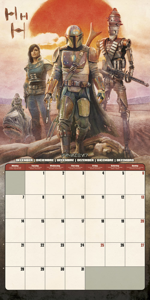 Star Wars The Mandalorian Calendarios de pared 2024 Consíguelos en