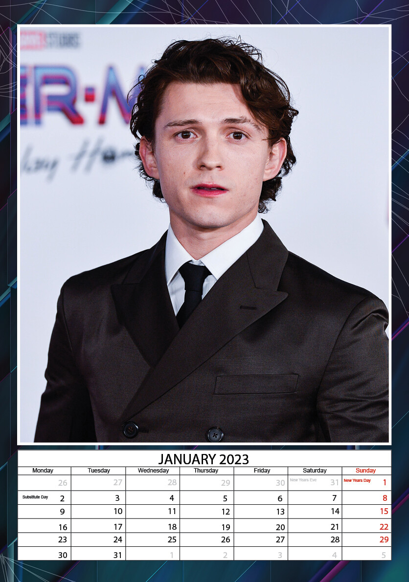 Tom Holland - Calendarios de pared 2023 | Consíguelos en 