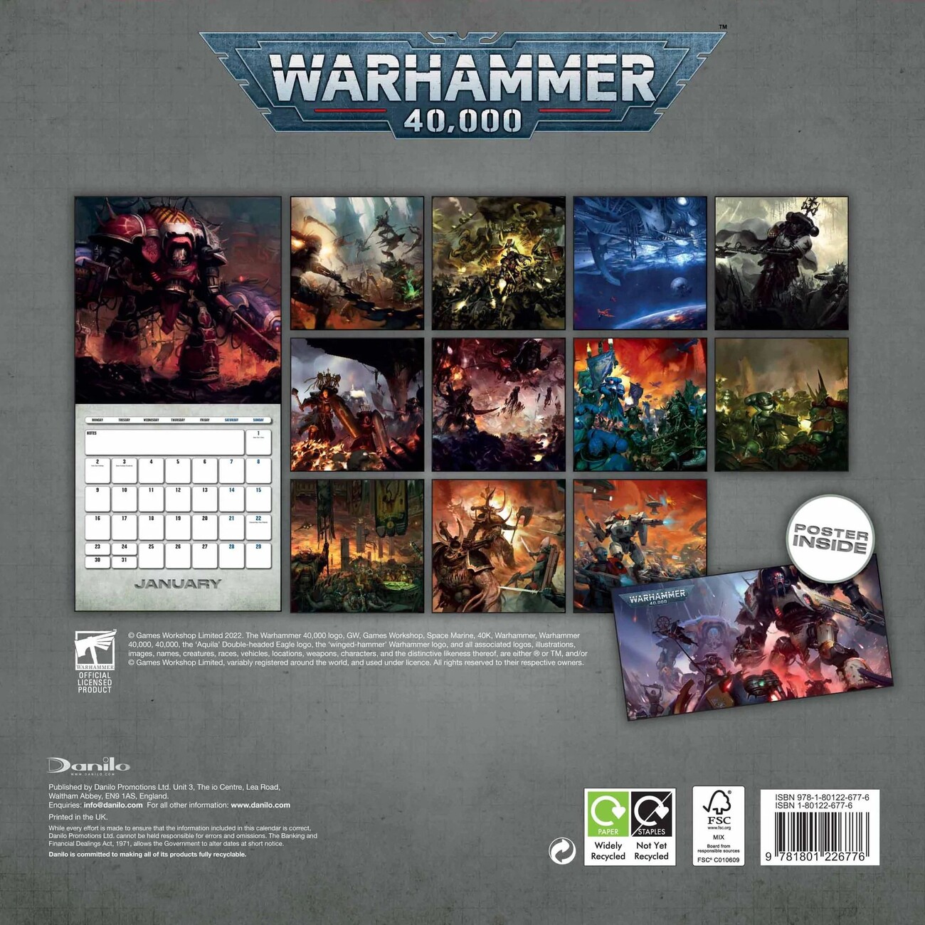 Warhammer 40k Calendarios de pared 2023 Consíguelos en Posters.es