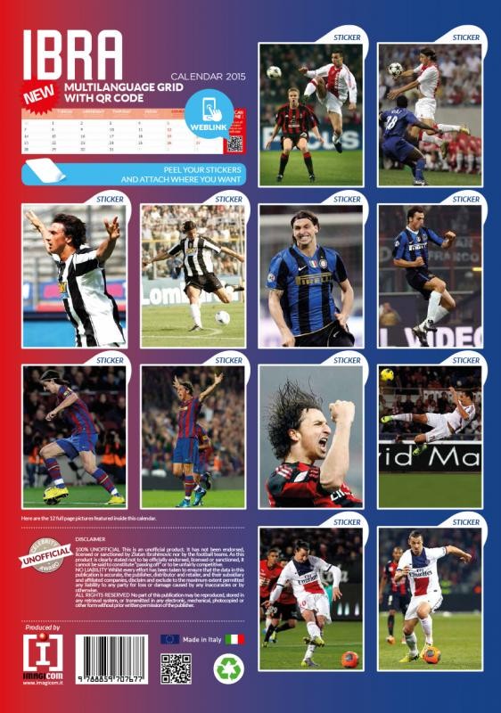 Zlatan Ibrahimović Calendarios de pared 2024 Consíguelos en Posters.es
