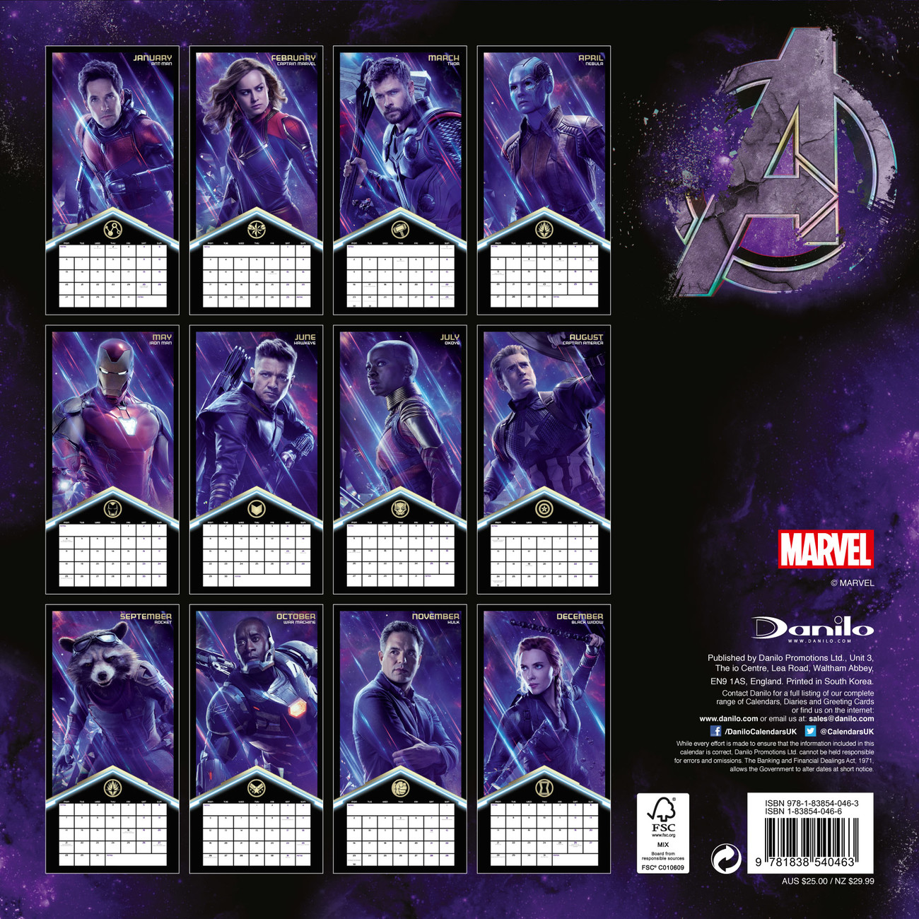 Avengers Endgame Wall Calendars 2024 Buy at UKposters