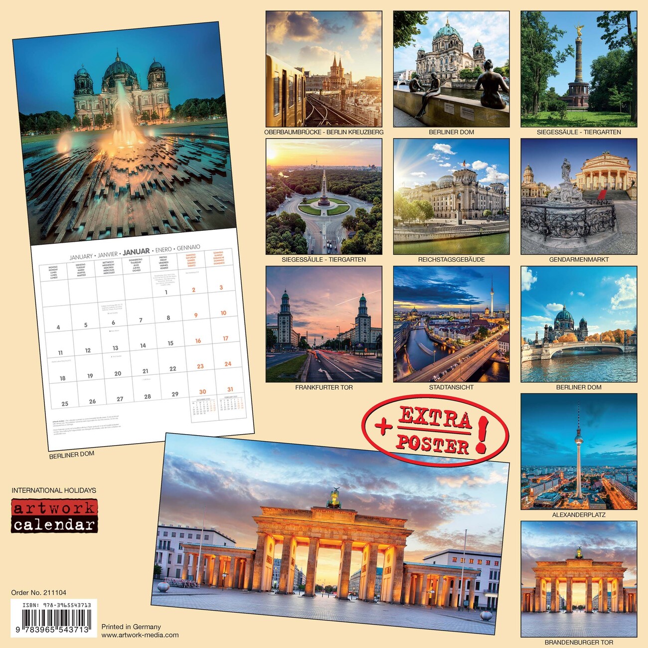 Berlin Wall Calendars 2021 Buy at Europosters