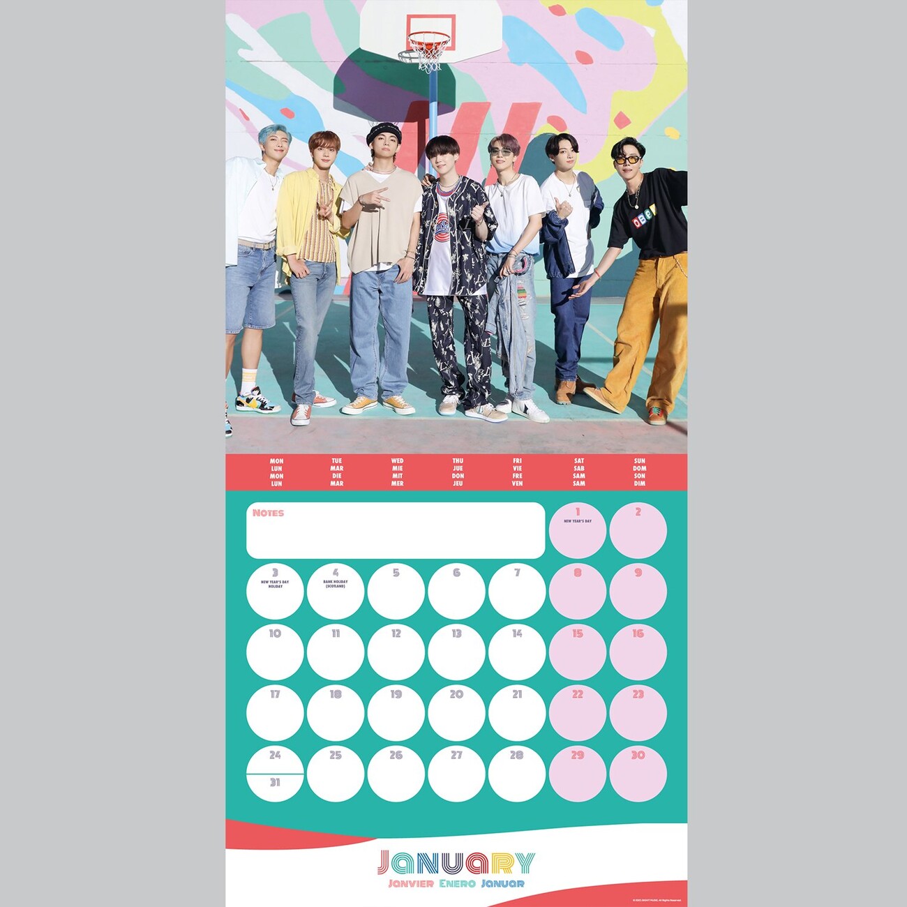 BTS Wall Calendars 2024 Buy at Europosters