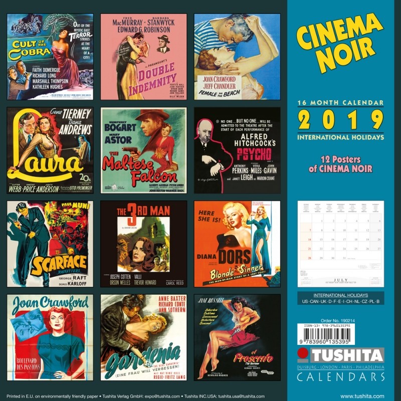 Cinema Noir Wall Calendars 2019 Buy at UKposters