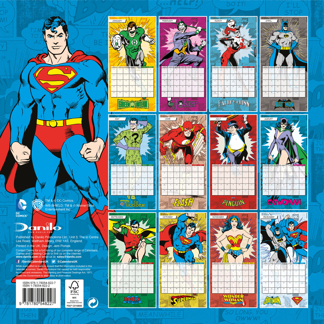 Typo dc deals comics calendar