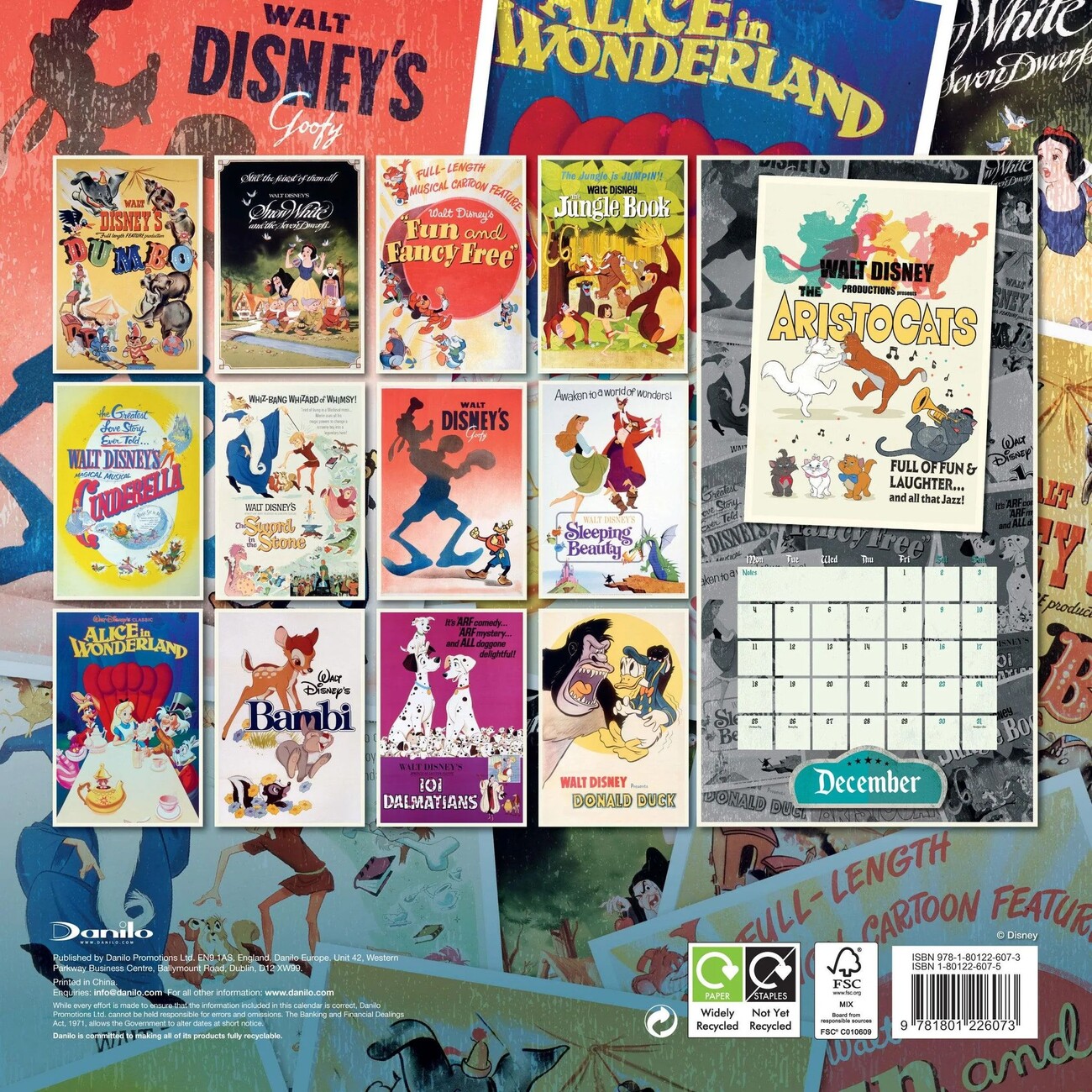 Disney Vintage Posters Wall Calendars 2024 Buy at UKposters