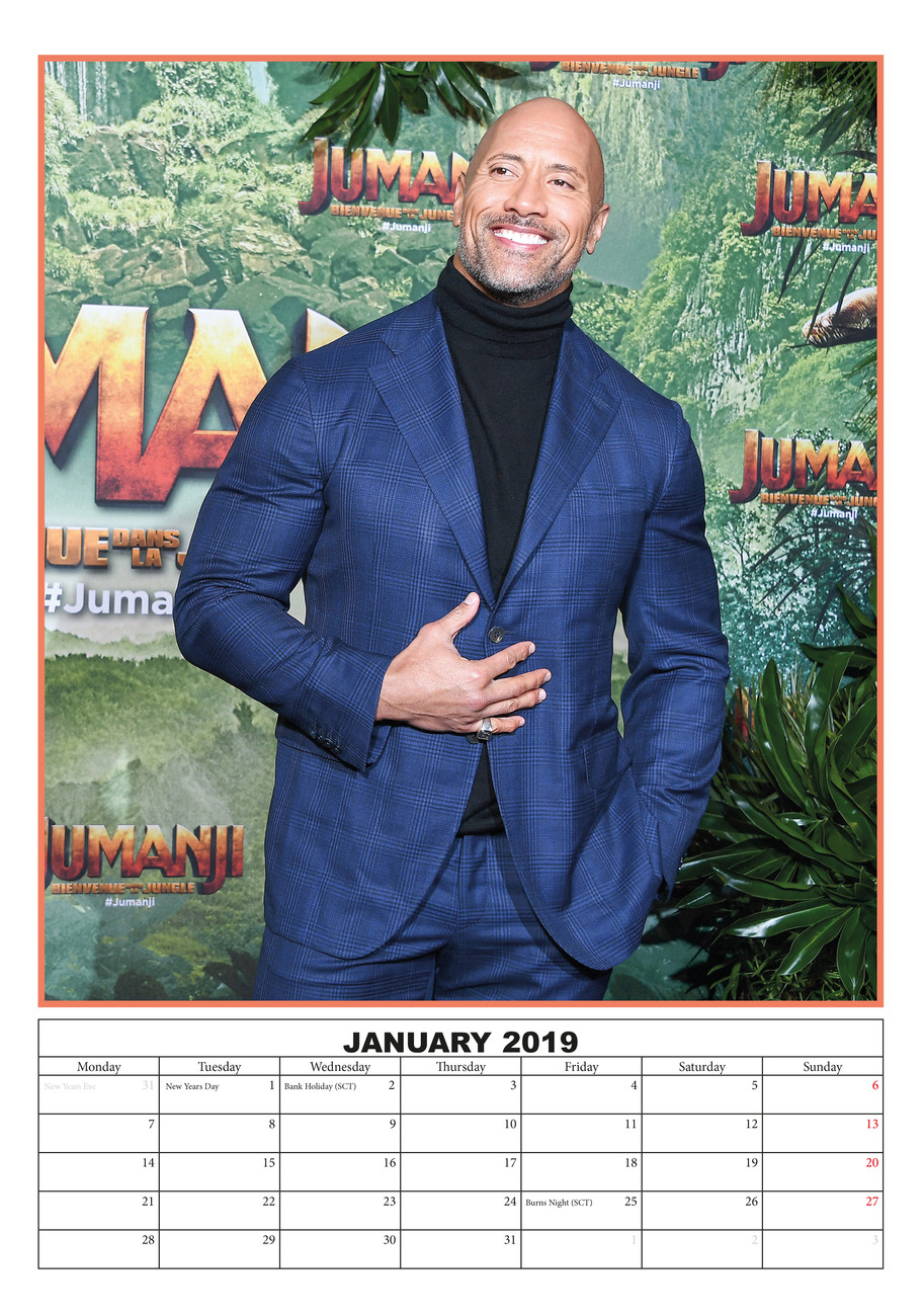 Dwayne Johnson Wall Calendars 2024 Buy at Europosters