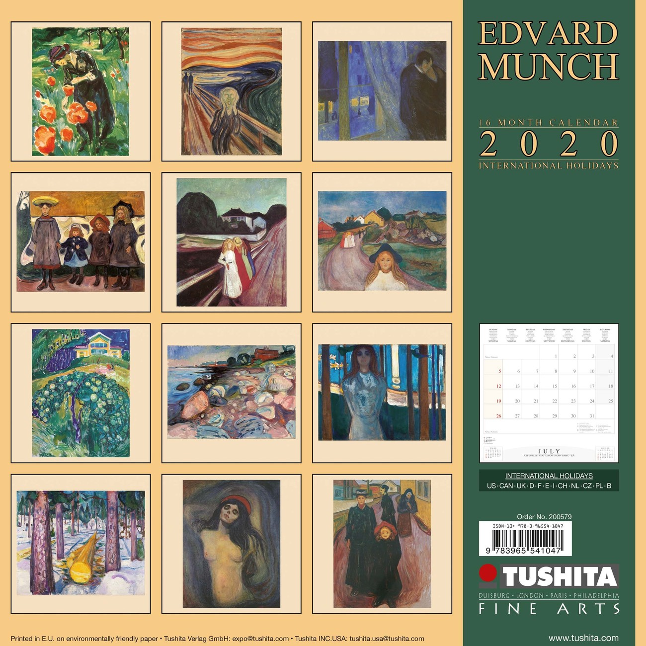 Edvard Munch Wall Calendars 2024 Buy at UKposters