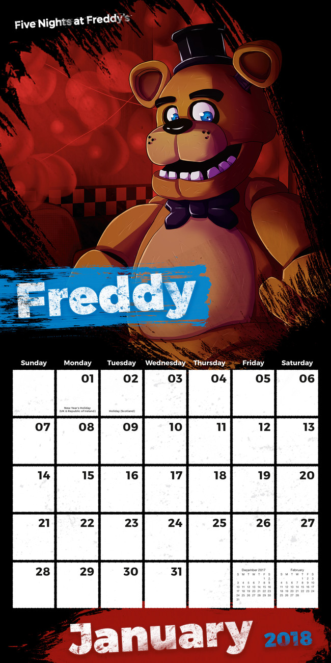 Five Nights At Freddys - Wall Calendars 2018 | Buy at UKposters