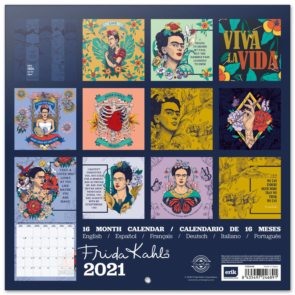 2021-bilingual-frida-kahlo-wall-calendar-walmart