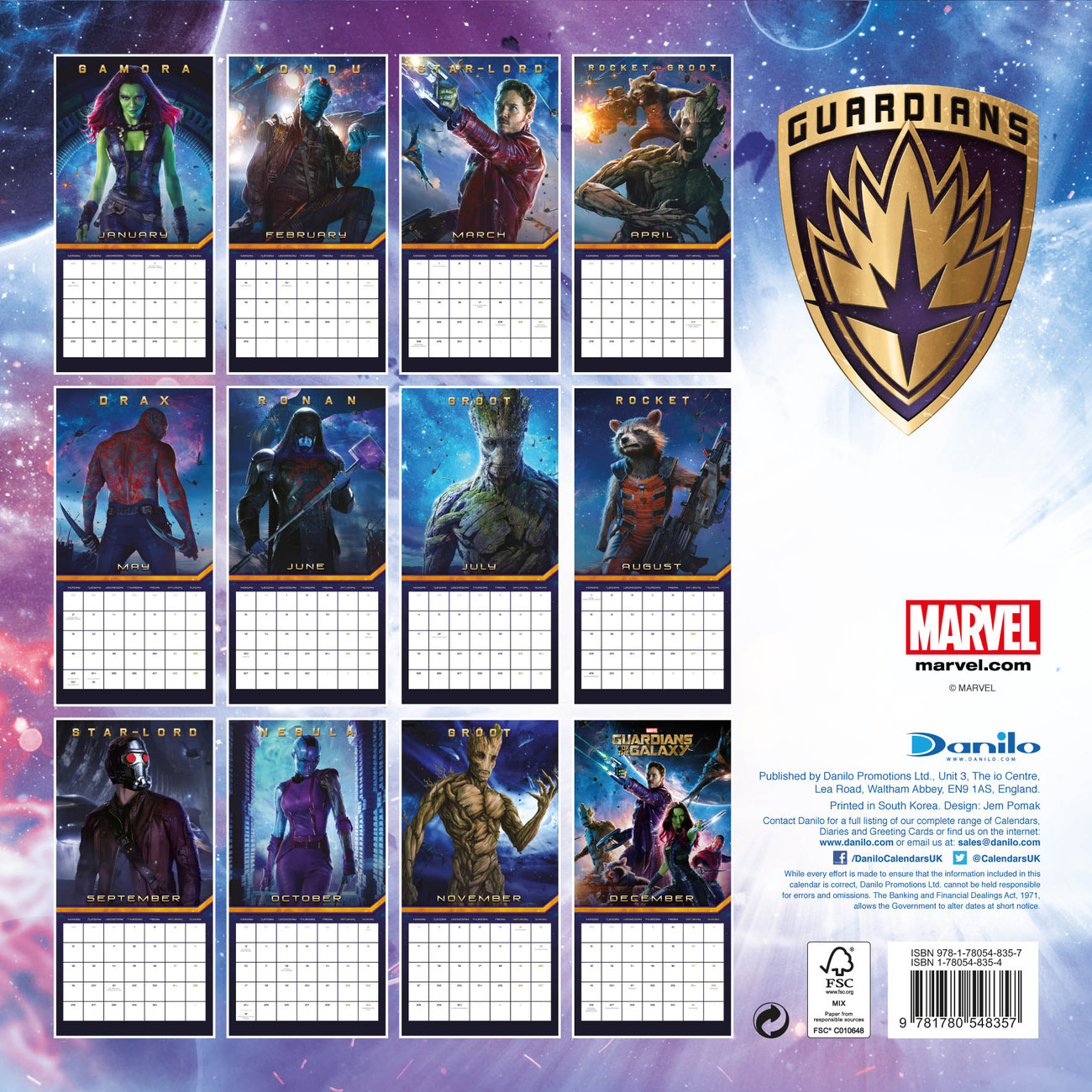 Guardians Of The Galaxy 2025 Calendar