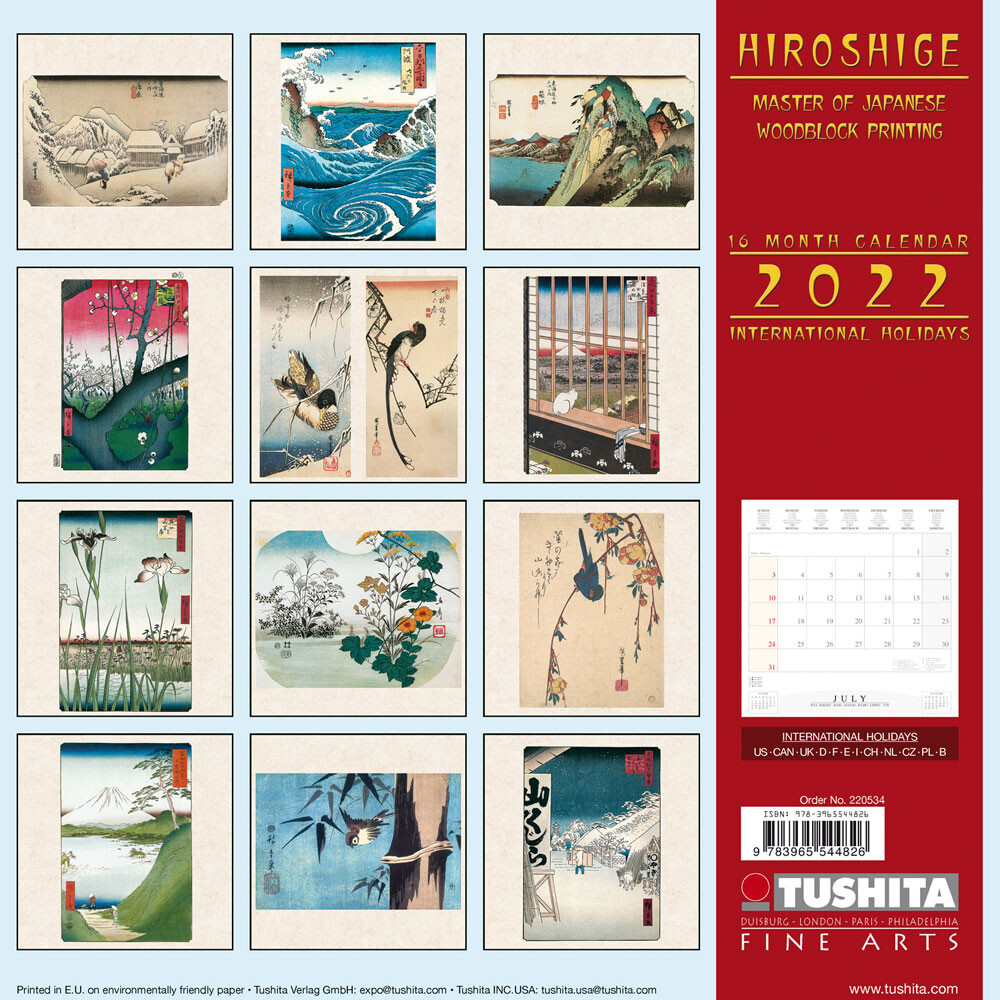 Hiroshige - Japanese Woodblock Printing - Wall Calendars 2022 | Buy at ...