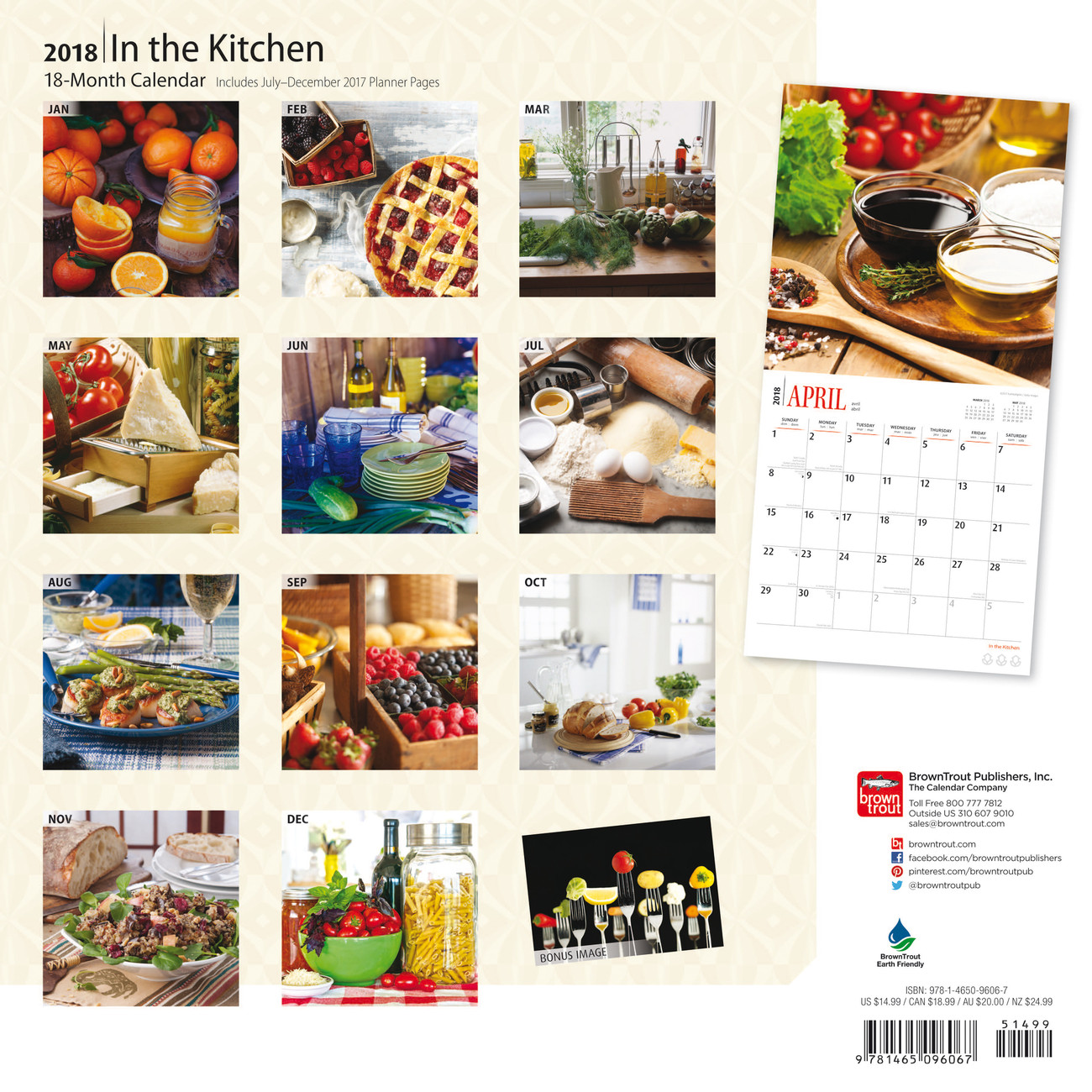 Kitchen Wall Calendar 2025 