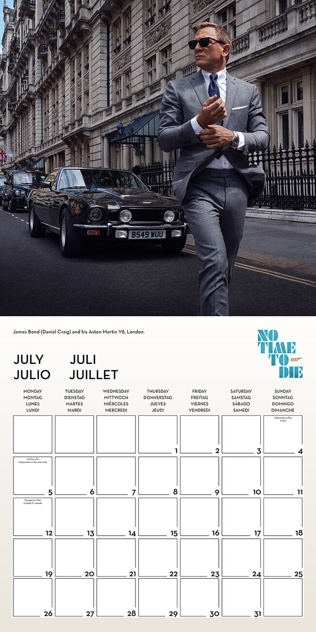 James Bond No Time to Die Wall Calendars 2021 Buy at Europosters