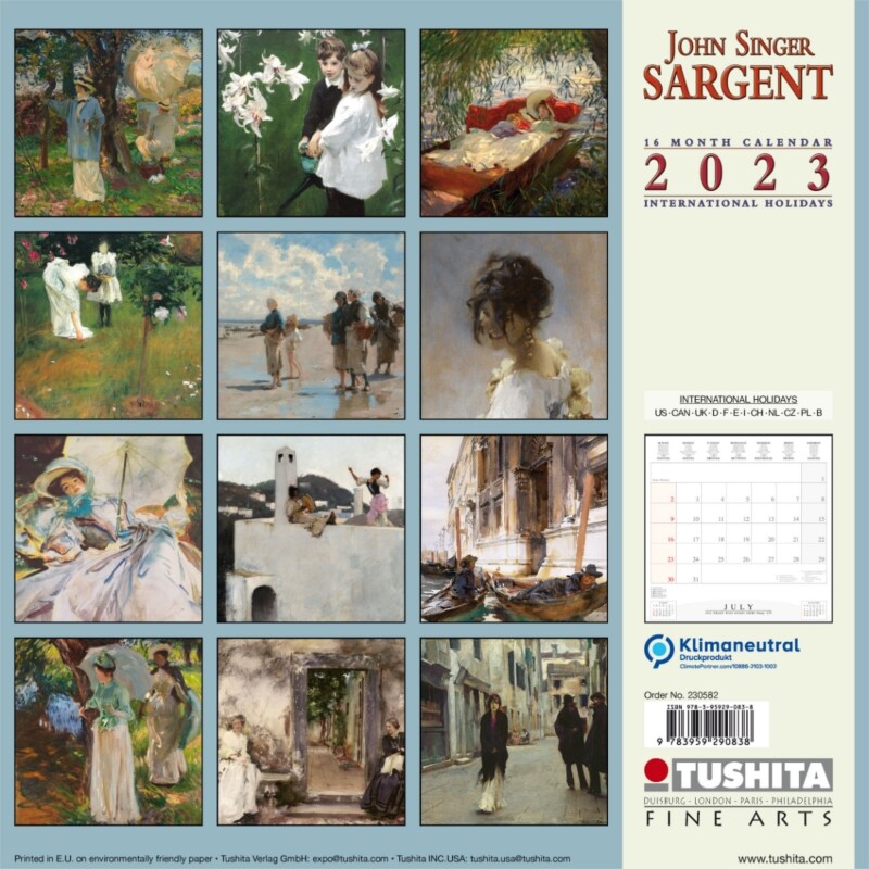 wall-calendar-2024-john-singer-sargent-din-a4-etsy