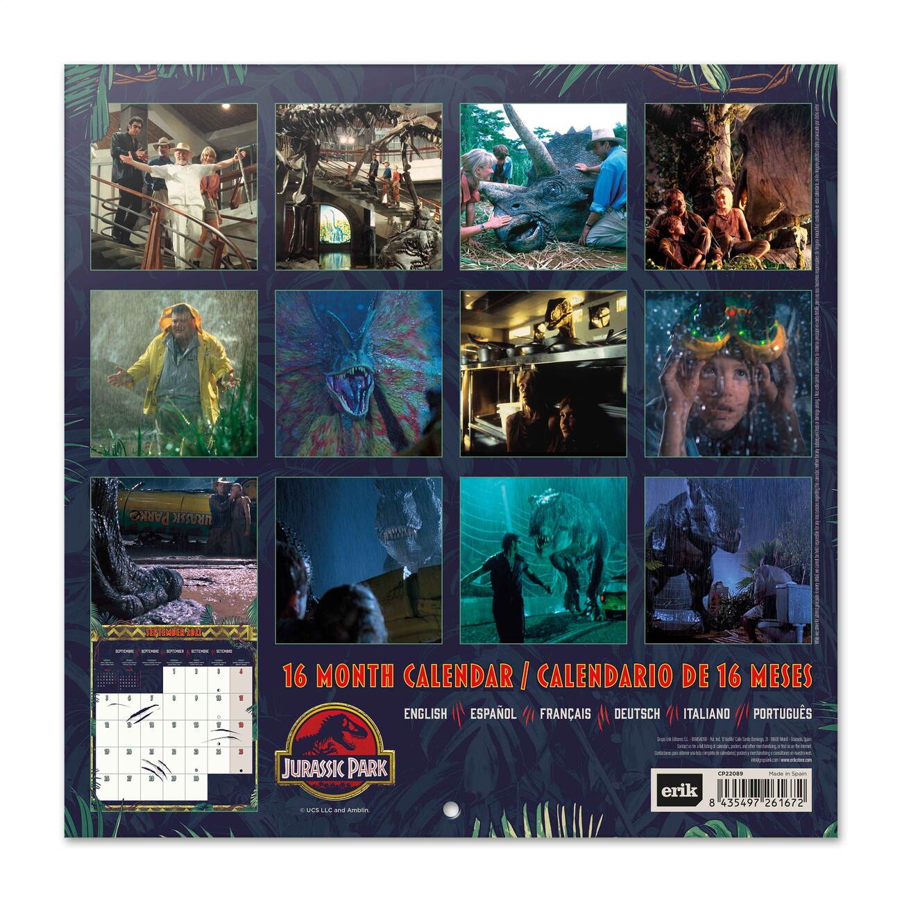 Jurassic Park Wall Calendars 2024 Buy at Europosters