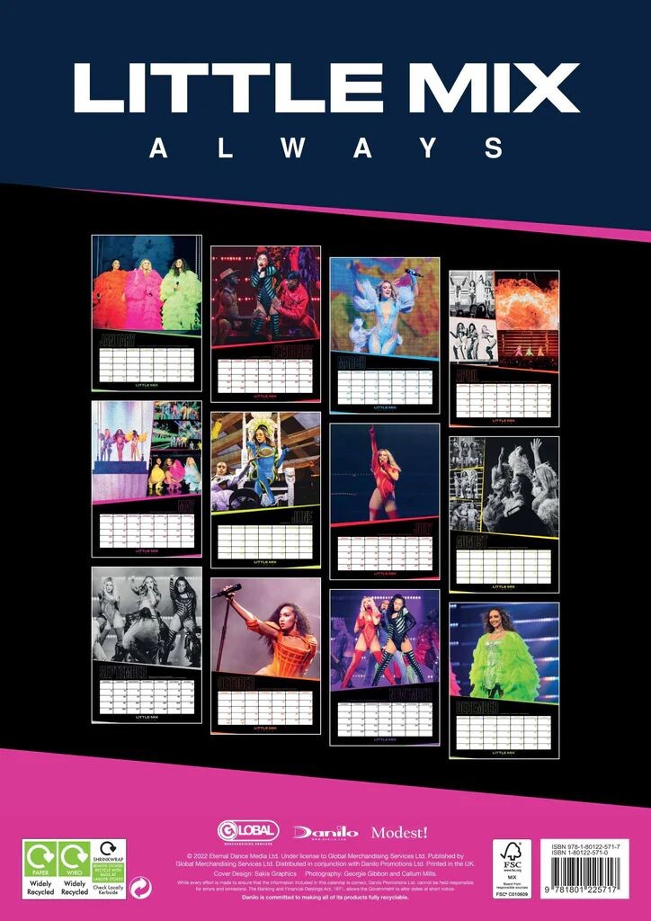 Little Mix Wall Calendars 2024 Buy at UKposters