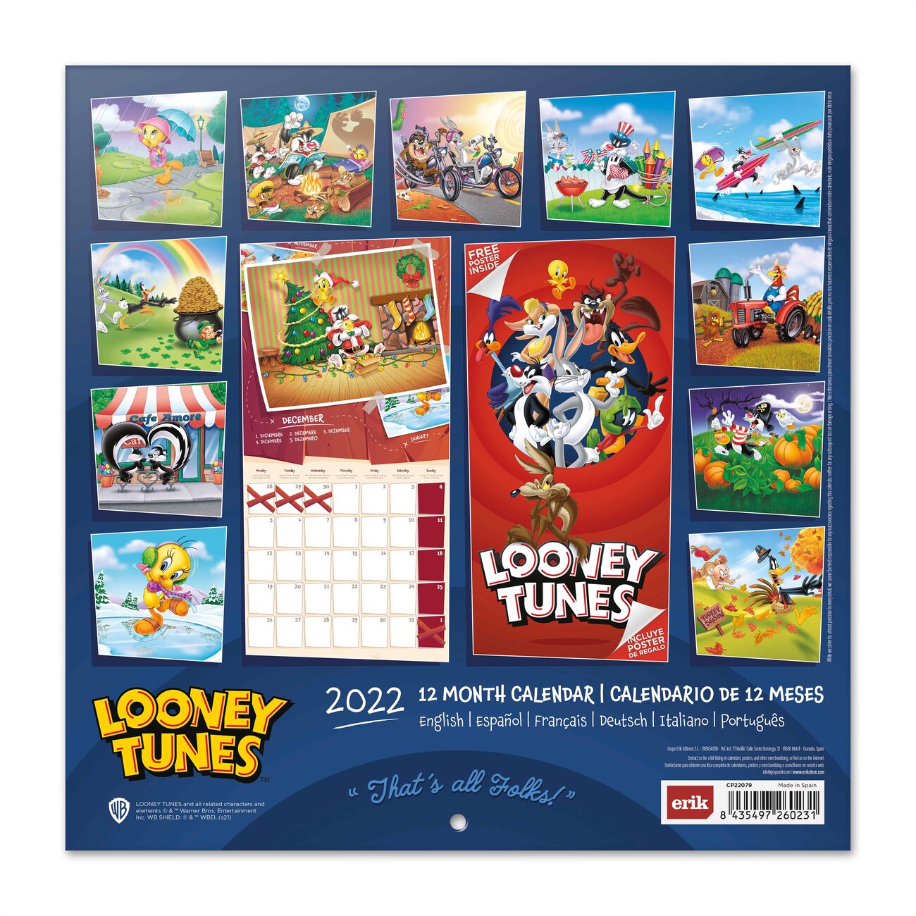 Looney Tunes Wall Calendars 2024 Buy at UKposters