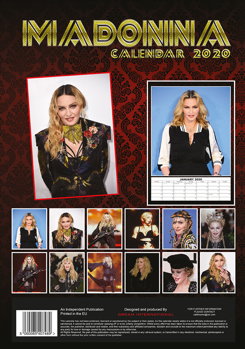 Madonna Wall Calendars 2020 Buy at Europosters