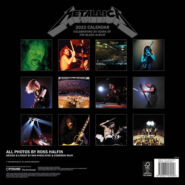 Metallica Wall Calendars 2025 Buy at Europosters