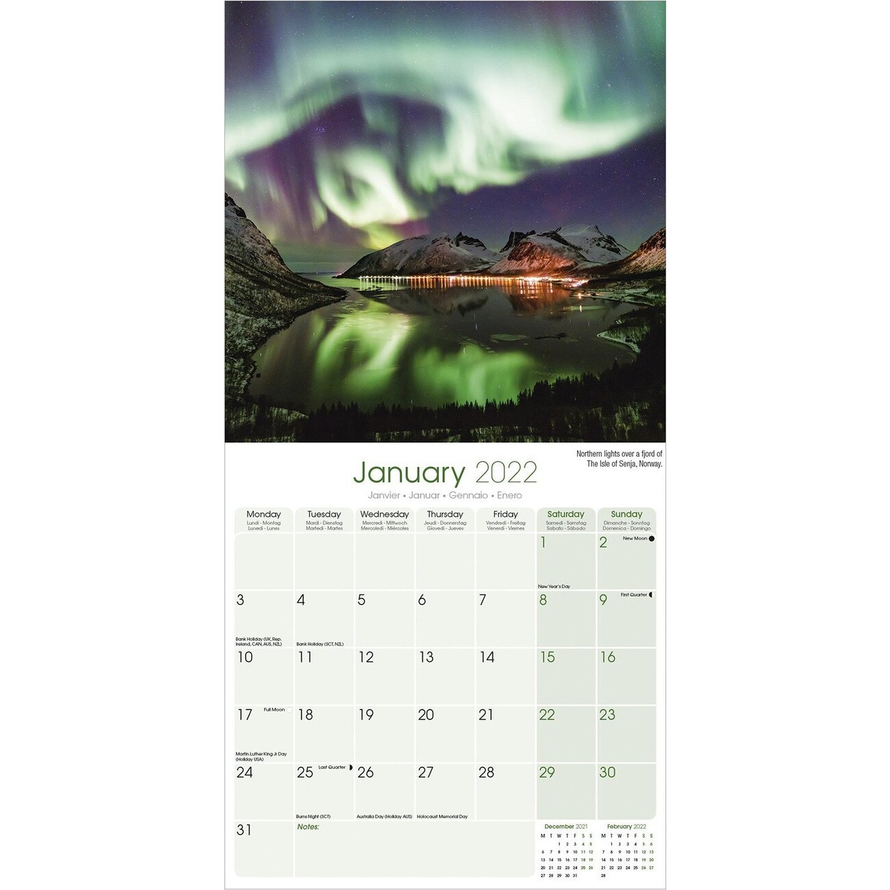 Northern Lights Wall Calendars 2024 Buy at UKposters