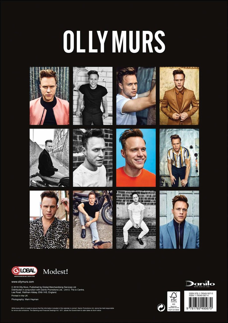 Olly Murs Wall Calendars 2019 Buy at Europosters