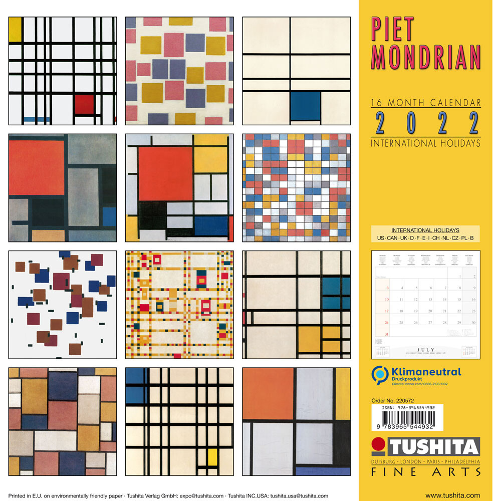 Piet Mondrian Wall Calendars 2022 Buy at UKposters