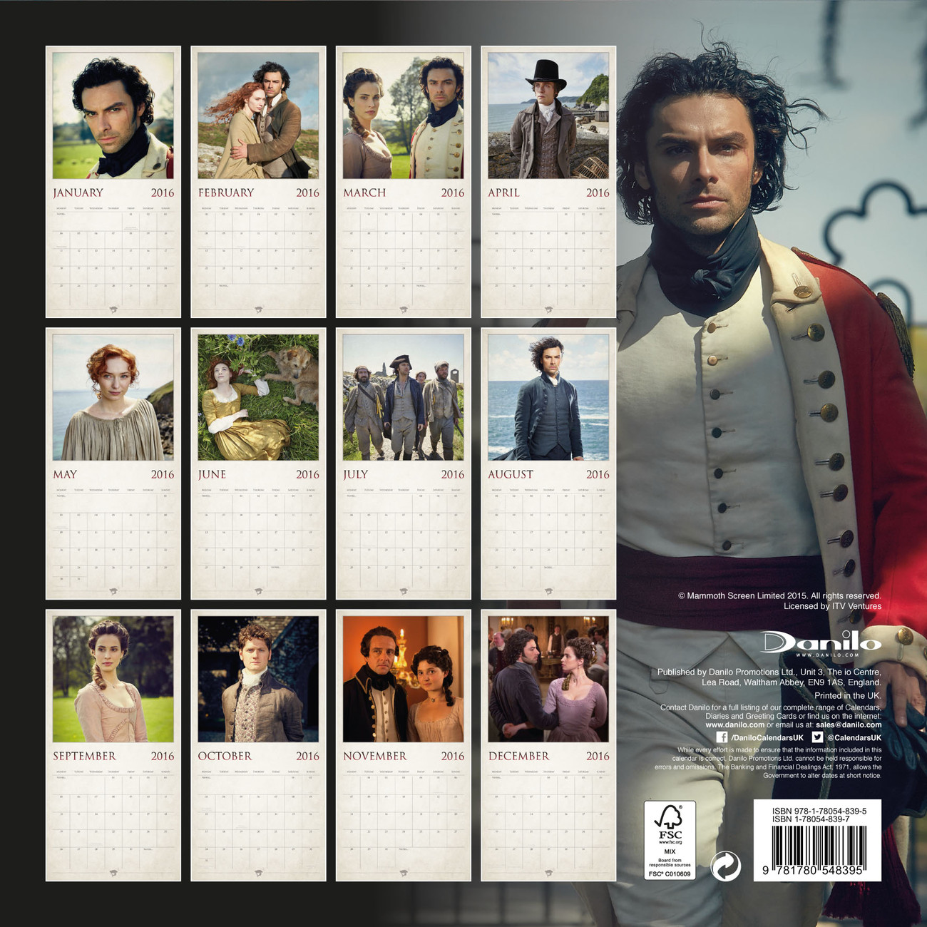 Poldark Wall Calendars 2016 Buy at UKposters