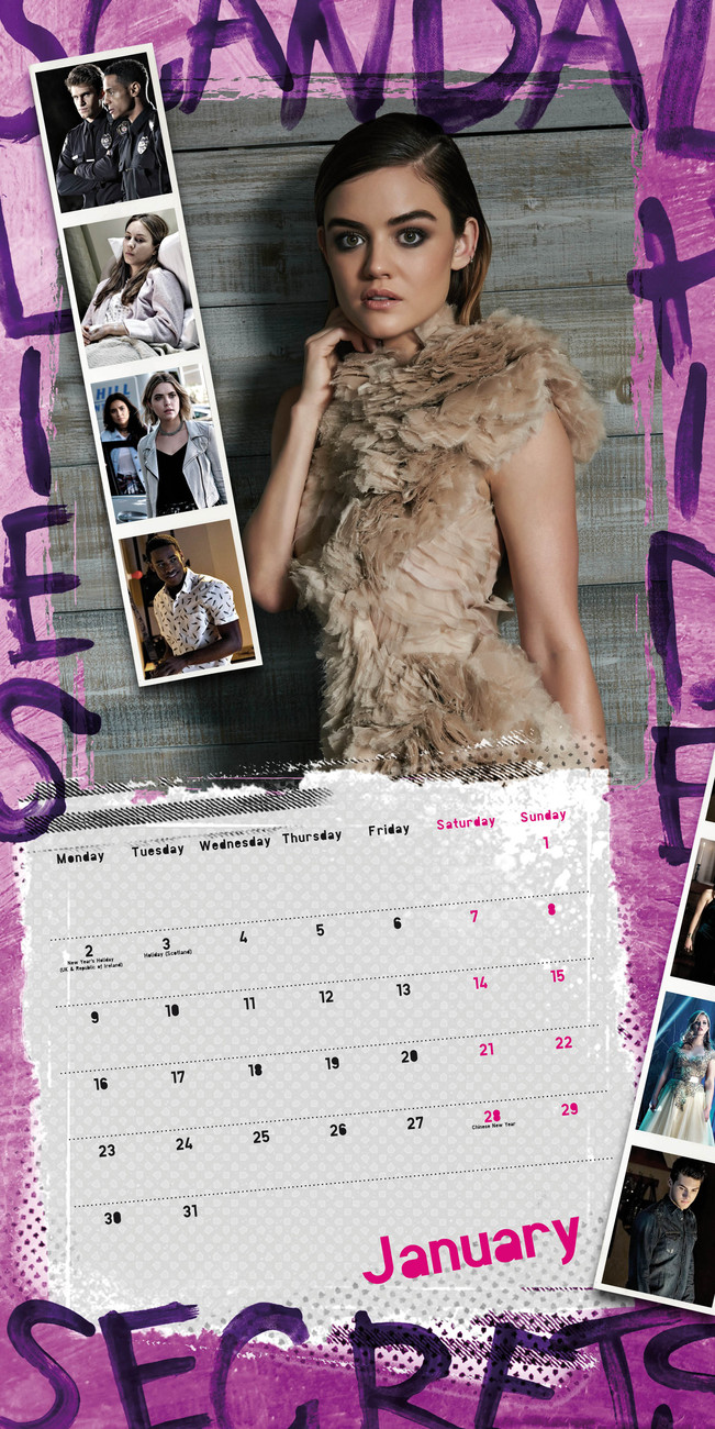 January 2025 Calendar Pretty Little Liars