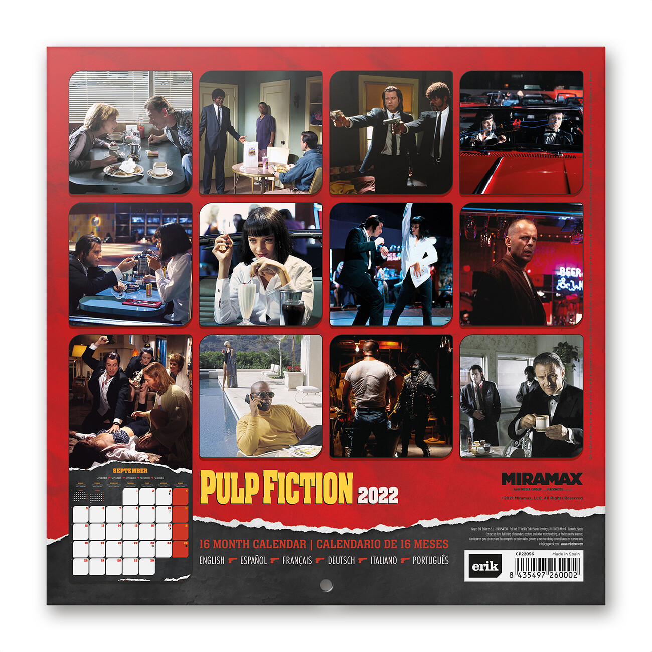 Pulp Fiction Wall Calendars 2022 Buy at UKposters