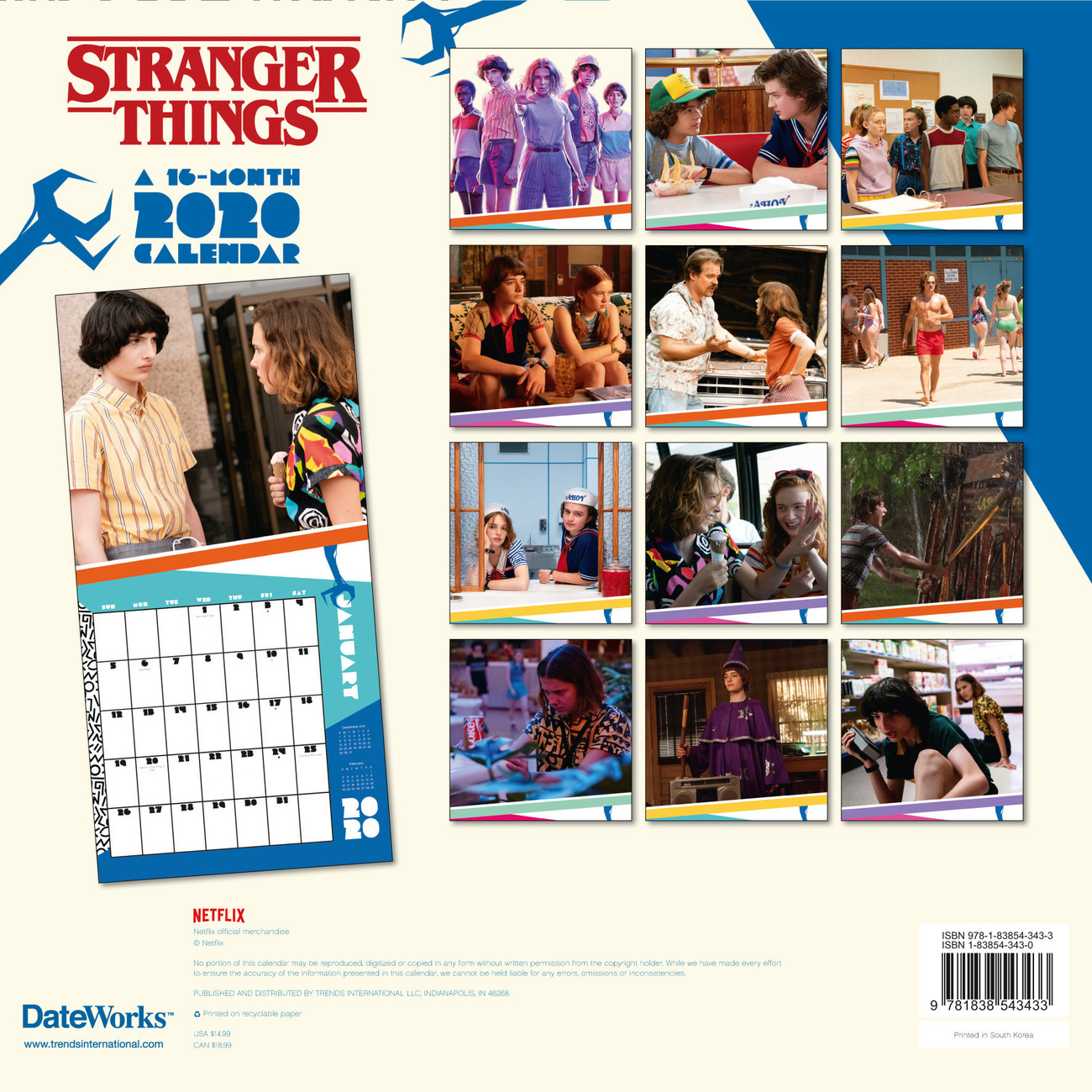 Stranger Things Calendar 2022 Stranger Things - Wall Calendars 2020 | Large Selection
