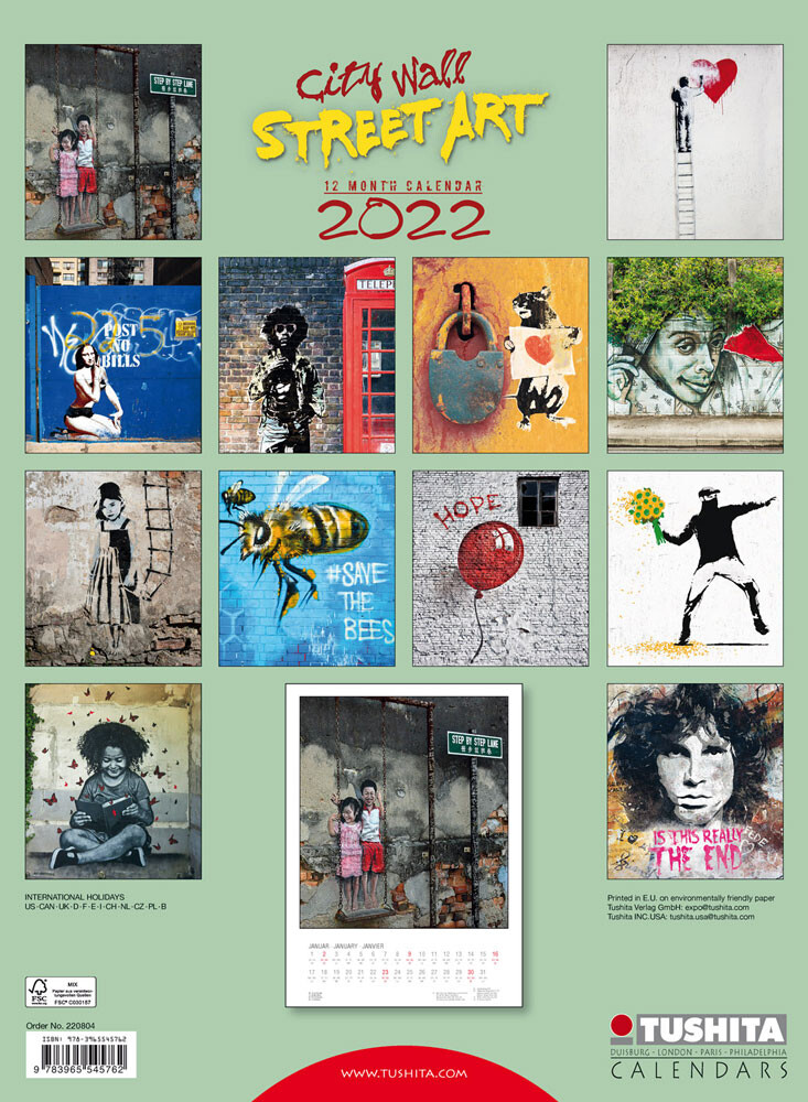 Street Art Wall Calendars 2022 Buy at Europosters