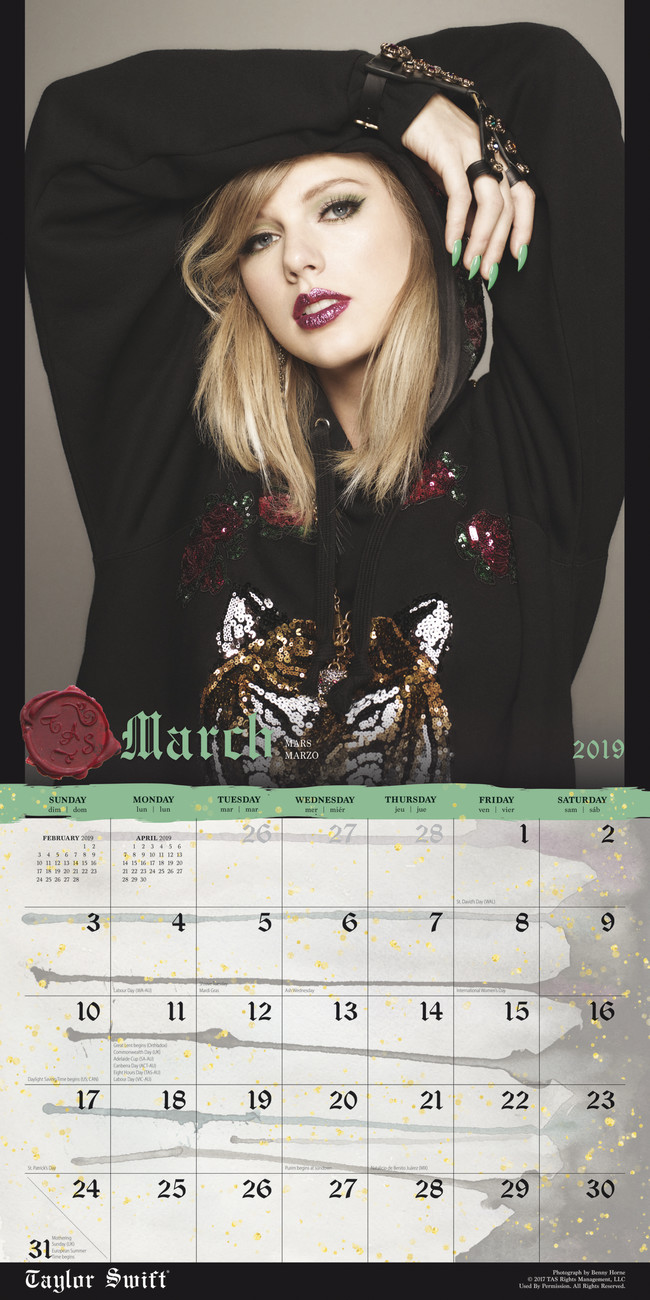 Taylor Swift Calendar 2024 A MustHave For Fans! Katya Marlyn