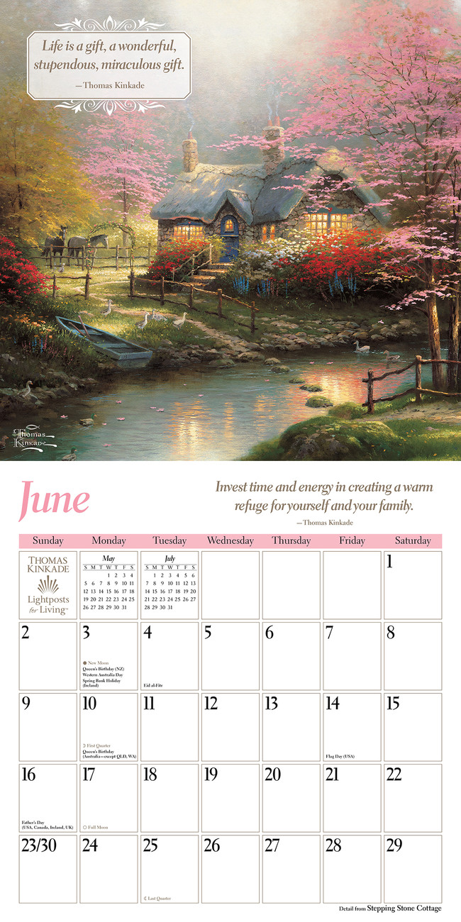 Thomas Kinkade Lightposts for Living Wall Calendars 2024 Buy at