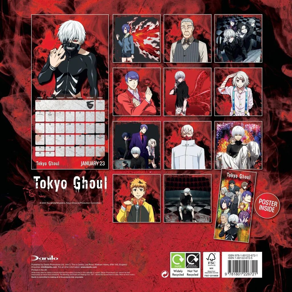 Tokyo Ghoul Wall Calendars 2023 Buy at Europosters
