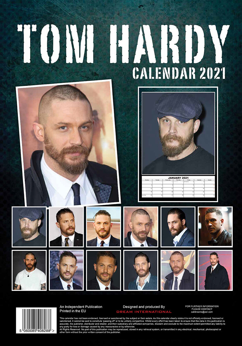 Tom Hardy Wall Calendars 2024 Buy at Europosters