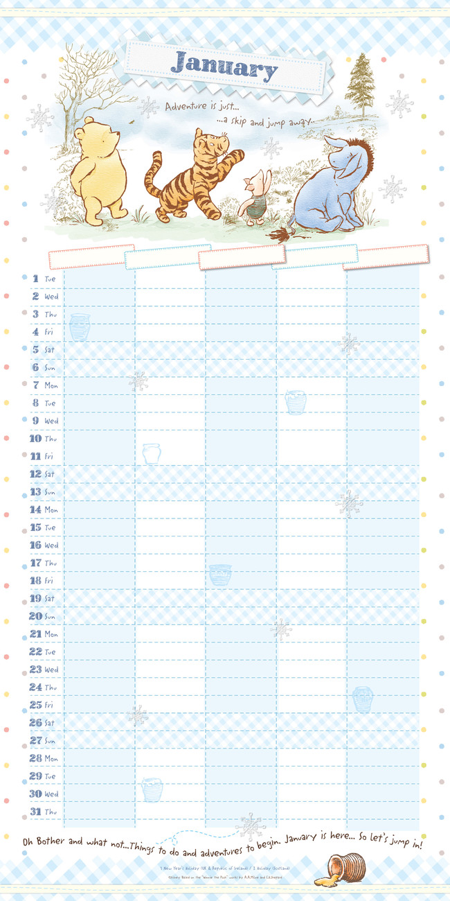 Winnie The Pooh Organiser Wall Calendars 2025 Buy at Europosters