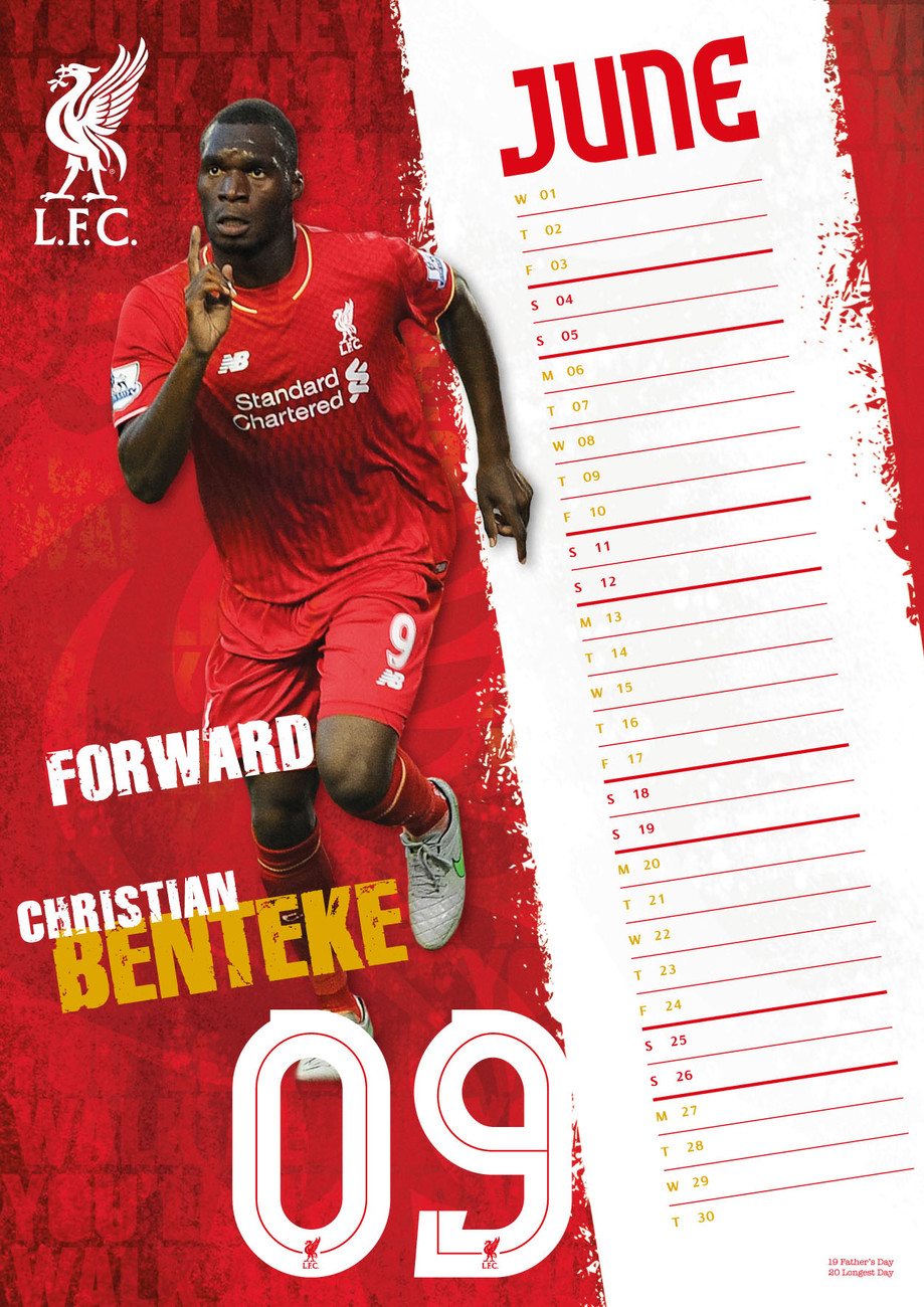 Liverpool FC Calendriers Achetez sur Europosters.fr